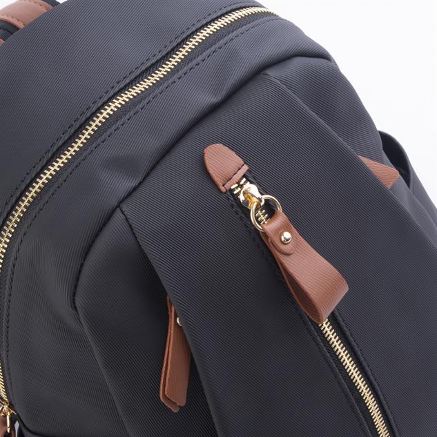 Nas Bag Kadın Sırt Çantası Siyah Taba Karaca  (en:28 ; boy:30cm)