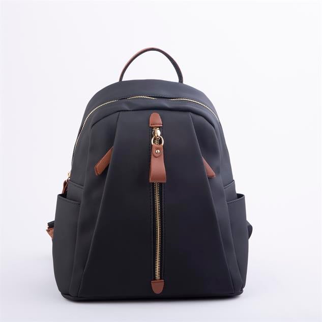 Nas Bag Kadın Sırt Çantası Siyah Taba Karaca  (en:28 ; boy:30cm)