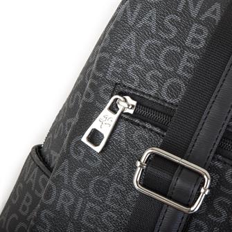 Nas Bag  Büyük Boy Geniş İç Hacim  Kadın Sırt Çantası Siyah Yazılı