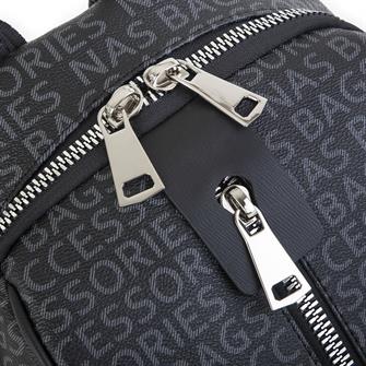 Nas Bag  Büyük Boy Geniş İç Hacim  Kadın Sırt Çantası Siyah Yazılı