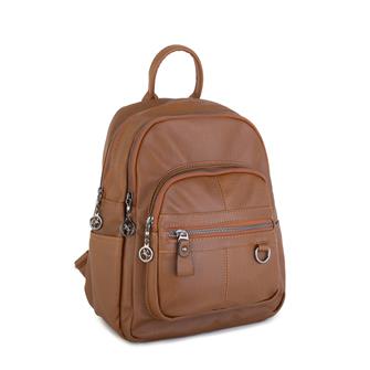 Nas Bag Kadın Sırt Çantası Taba Yıkamalı