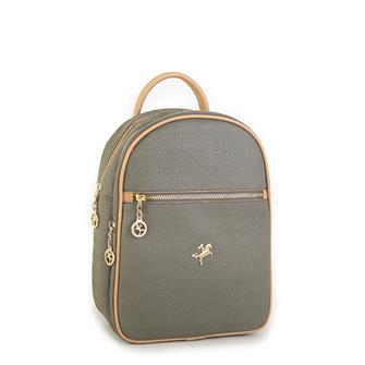 Nas Bag Kadın Sırt Çantası Yeşil Camel Gofraj