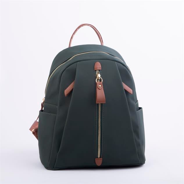 Nas Bag Kadın Sırt Çantası Yeşil Taba Karaca  (en:28 ; boy:30cm)