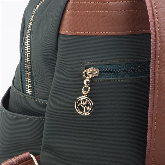 Nas Bag Kadın Sırt Çantası Yeşil Taba Karaca  (en:28 ; boy:30cm)