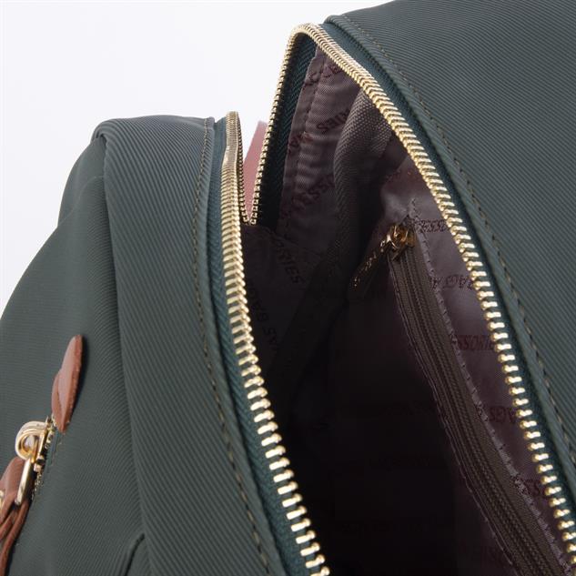 Nas Bag Kadın Sırt Çantası Yeşil Taba Karaca  (en:28 ; boy:30cm)