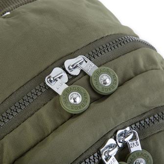 Nas Bag Kadın Sırt Çantası Zararlı Kimyasal İçermez Waterproof Koyu Yeşil