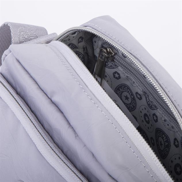 Nas Bag Kadın Spor Çok Gözlü Su Geçirmez Hafif Mini Çanta Gri  ( 22x16 cm )