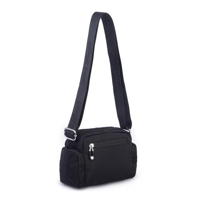 Nas Bag Kadın Spor Çok Gözlü Su Geçirmez Hafif Mini Çanta Siyah  ( 22x16 cm )