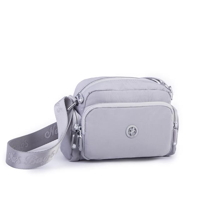 Nas Bag Kadın Spor Çok Gözlü Su Geçirmez Hafif Mini Çanta Gri  ( 22x16 cm )