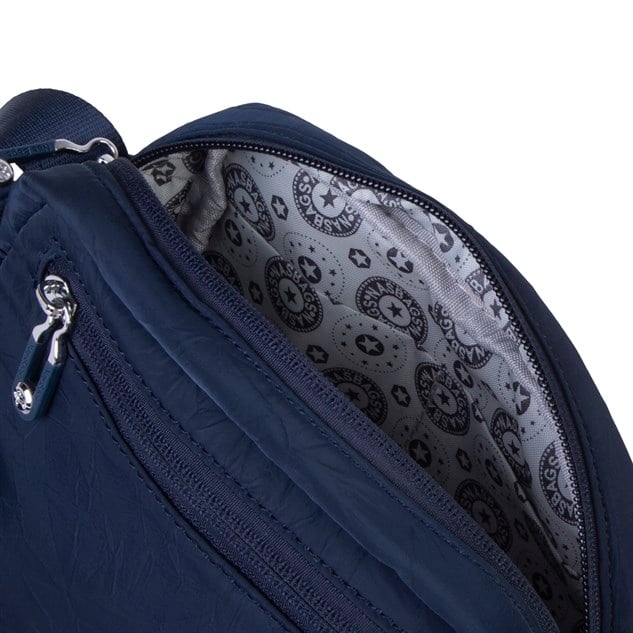 Nas Bag Kadın Spor Çok Gözlü Su Geçirmez Hafif Mini Çanta Vizon ( 22x16 cm ) Lacivert