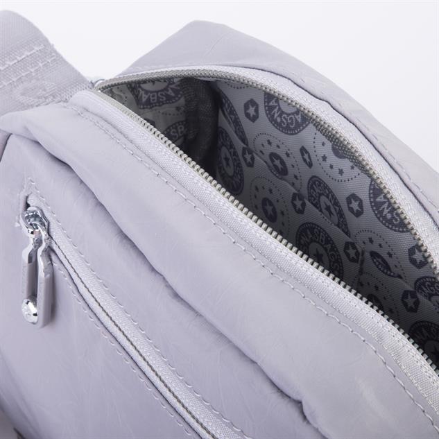 Nas Bag Kadın Spor Çok Gözlü Su Geçirmez Hafif Mini Çanta Gri  ( 22x16 cm )