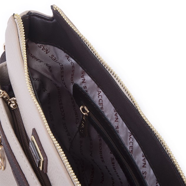 Nas Bag Kadın Spor Şık Günlük Postacı Çapraz Çanta (en 25 cm ;boy 22 cm ) Kum Kahve Victoria