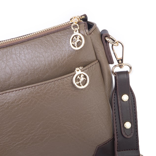 Nas Bag Kadın Spor Şık Günlük Postacı Çapraz Çanta (en 25 cm ;boy 22 cm ) Vizon Kahve Victoria