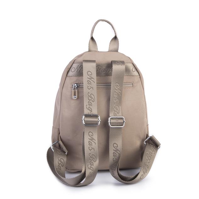 Nas Bag Kadın Water PROOF Ultra Hafif Çift Gözlü Orta Boy Sırt Çantası Vizon 