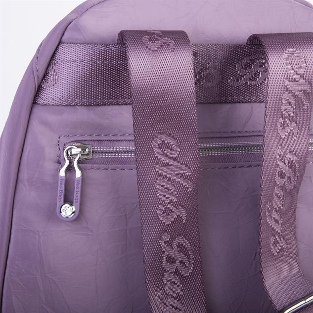 Nas Bag Kadın Water PROOF Ultra Hafif Çift Gözlü Orta Boy Sırt Çantası Mor 