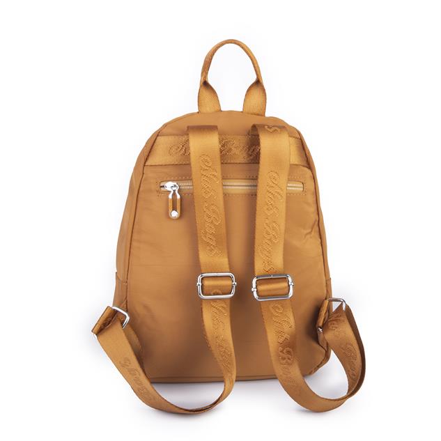 Nas Bag Kadın Water PROOF Ultra Hafif Çift Gözlü Orta Boy Sırt Çantası Hardal 