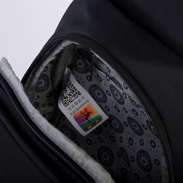 Nas Bag Kadın Water PROOF Ultra Hafif Çift Gözlü Orta Boy Sırt Çantası Siyah