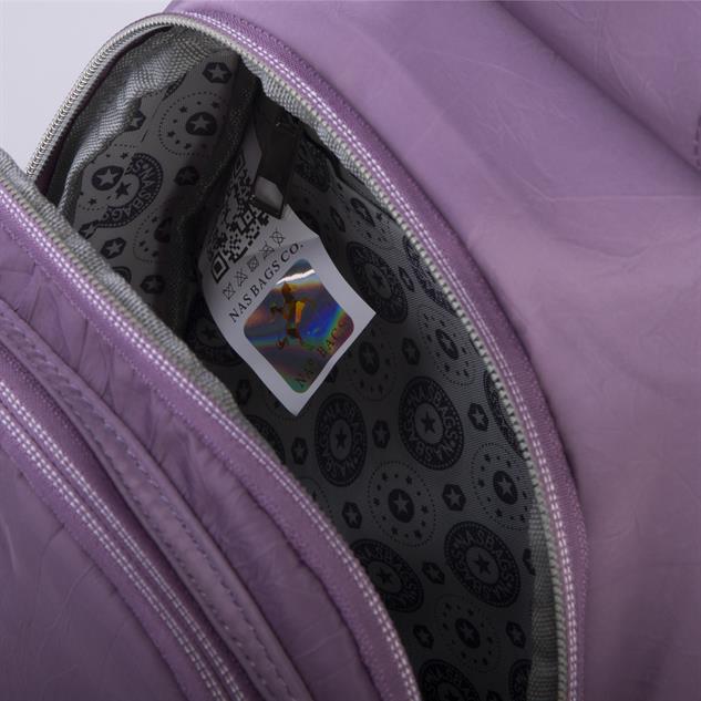 Nas Bag Kadın Water PROOF Ultra Hafif Çift Gözlü Orta Boy Sırt Çantası Mor 