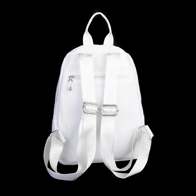 Nas Bag Kadın Water PROOF Ultra Hafif Çift Gözlü Orta Boy Sırt Çantası Beyaz 
