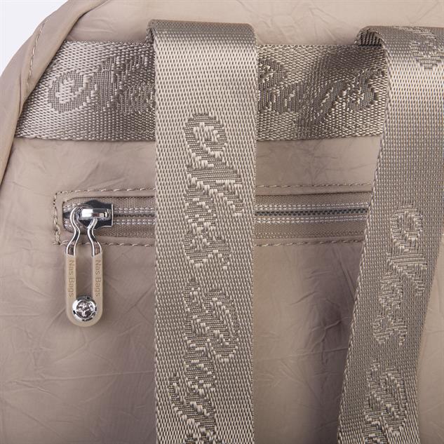 Nas Bag Kadın Water PROOF Ultra Hafif Çift Gözlü Orta Boy Sırt Çantası Vizon 
