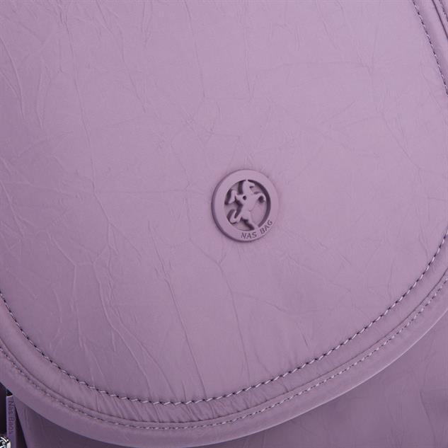 Nas Bag Kadın Water PROOF Ultra Hafif Çift Gözlü Orta Boy Sırt Çantası Mor 