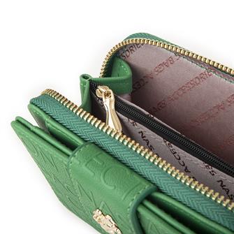 Nas Bag Kadın Yatay Cüzdan  Çim Yeşili Gofraj