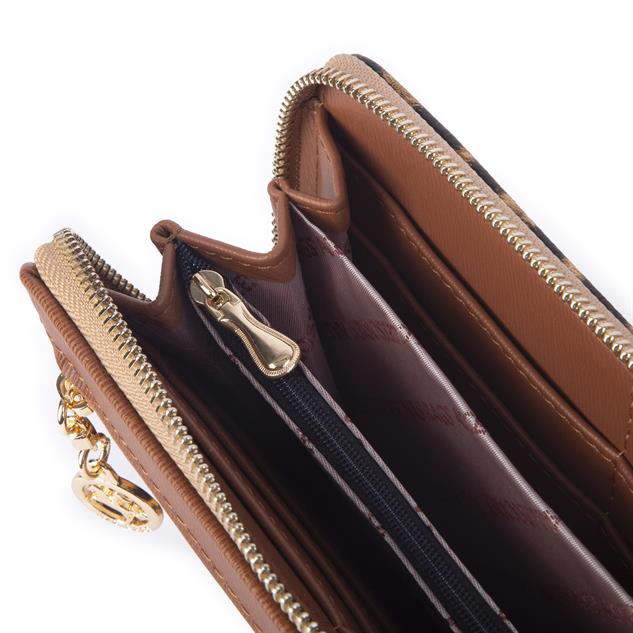 Nas Bag Kadın Yatay Cüzdan Çok  Kartlıklı Bozuk Para ve Kağıt Para Tasarımlı Taba  Leopar