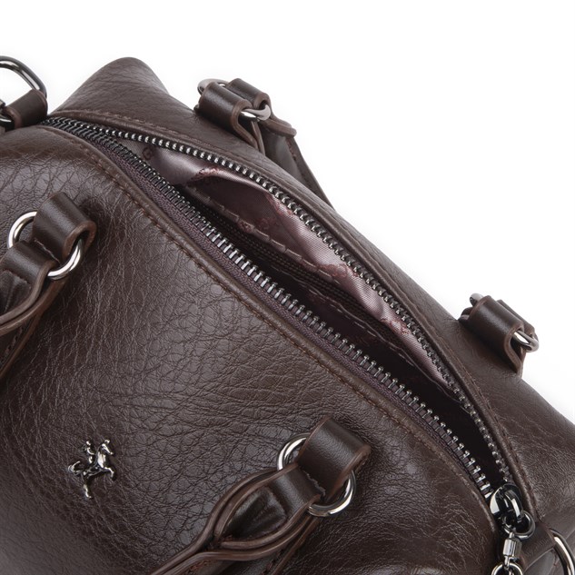 Nas Bag Mini Boy Kadın El ve Çapraz Çanta  Kahve
