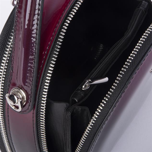 Nas Bag Mini Kadın El ve Çapraz Çanta Bordo Dumanlı (17x17 cm)