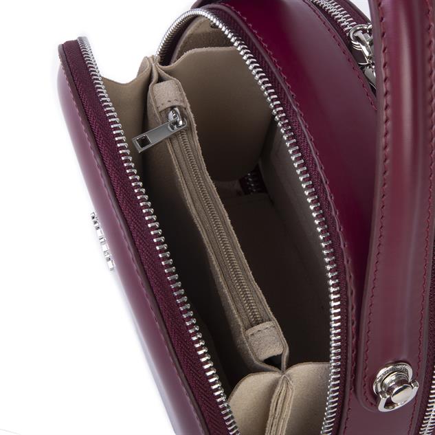 Nas Bag Mini Kadın El ve Çapraz Çanta (17x17 cm) Bordo 