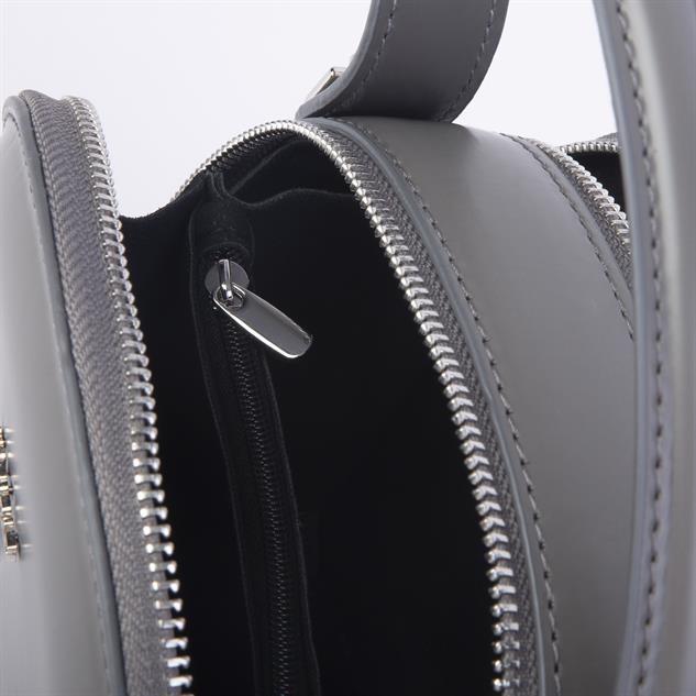 Nas Bag Mini Kadın El ve Çapraz Çanta Gri  Zra (17x17 cm)