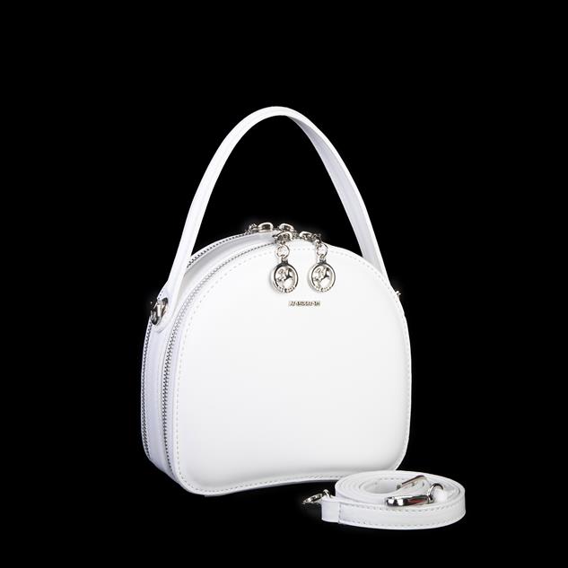Nas Bag Mini Kadın El ve Çapraz Çanta Beyaz Zra (17x17 cm)