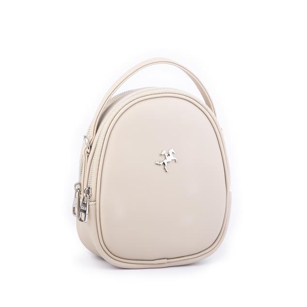 Nas Bag Mini  Kadın Sırt ,El  ve Omuz Çantası Dönüştürülebilir Tasarım Kum   Luna   (en:17cm ;boy :22cm) 