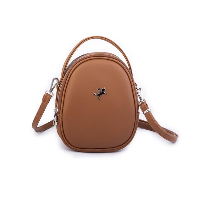 Nas Bag Mini  Kadın Sırt ,El  ve Omuz Çantası Dönüştürülebilir Tasarım Taba Luna   (en:17cm ;boy :22cm) 