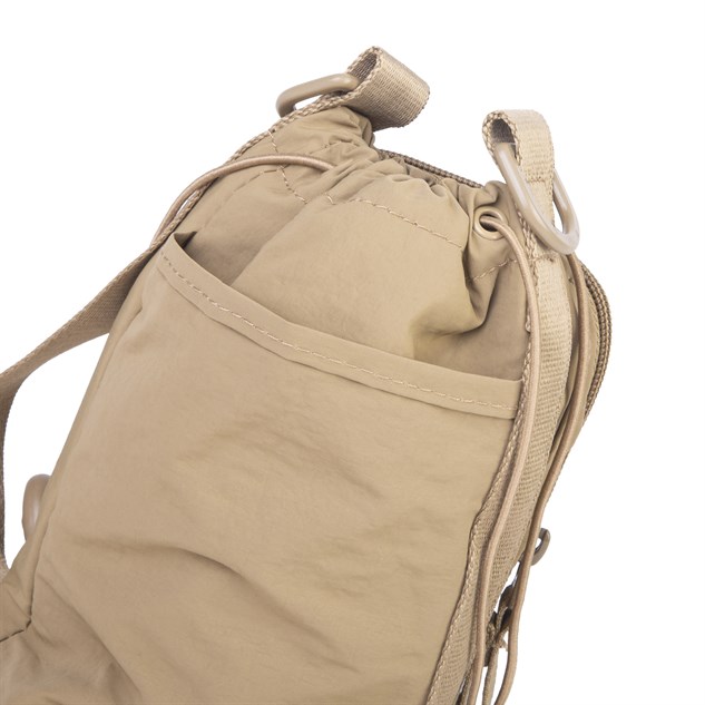 Nas Bag Mini Kadın Telefonluk Spor Şık Günlük Büzgülü El ve  Çapraz Çanta (en 20 cm ; boy 12 cm ) Vizon