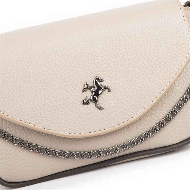 Nas Bag Mini Kapaklı Çapraz Çanta (en 20 cm , boy 12 cm) Kum Kahve Lopez