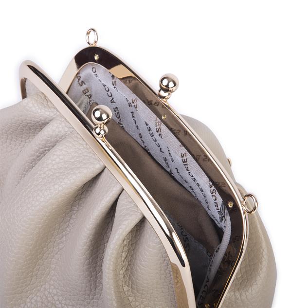 Nas Bag Mini Omuz ve Çapraz Vintage Burslu Çanta (23x15 cm)  Kum Lopez