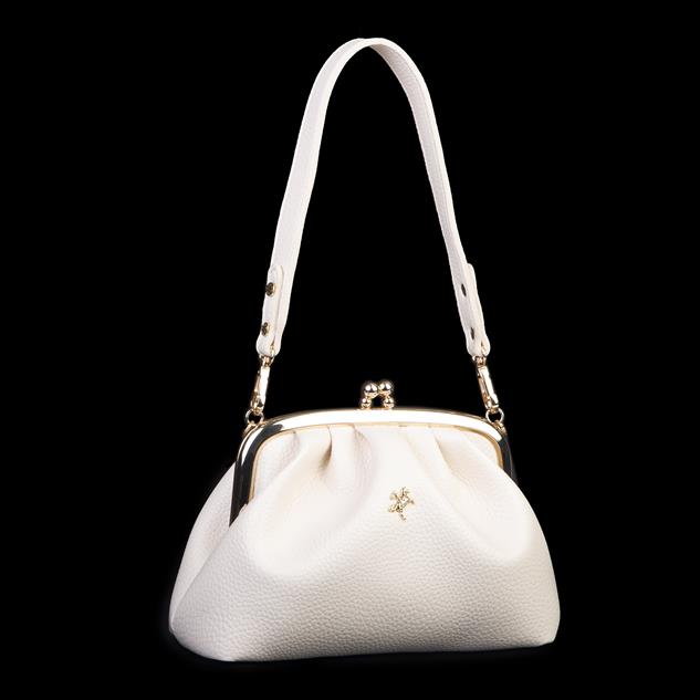 Nas Bag Mini Omuz ve Çapraz Vintage Burslu Çanta (23x15 cm) Krem  Lopez