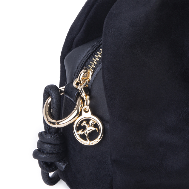 Nas Bag Mini Shopper Kadın Çapraz Çanta Siyah Süet
