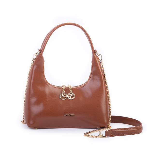 Nas Bag Mini Zincirli Omuz ve Çapraz Çanta Taba