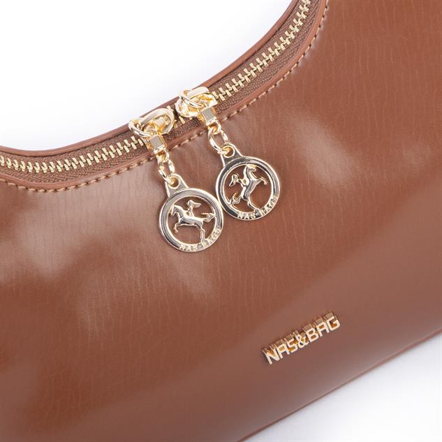 Nas Bag Mini Zincirli Omuz ve Çapraz Çanta Taba