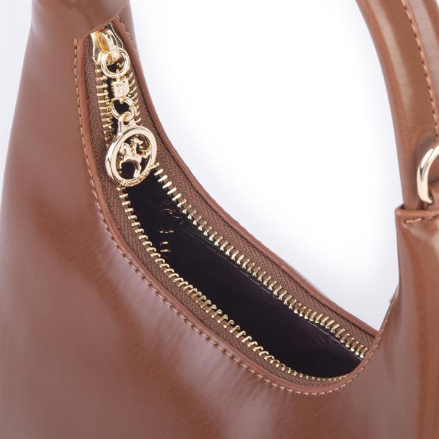 Nas Bag Mini Zincirli Omuz ve Çapraz Çanta Taba
