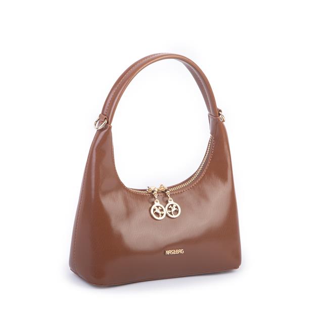 Nas Bag Mini Zincirli Omuz ve Çapraz Çanta Taba