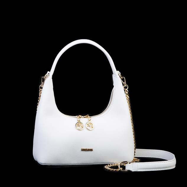 Nas Bag Mini Zincirli Omuz ve Çapraz Çanta Beyaz