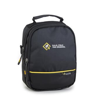 Nas Bag-Nas Polo (Waterproof) Outdoor Fonksiyonel Çok Gözlü Erkek El Ve Çapraz Çanta Siyah