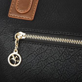 Nas Bag  Omuz Çantası Siyah Taba Raven