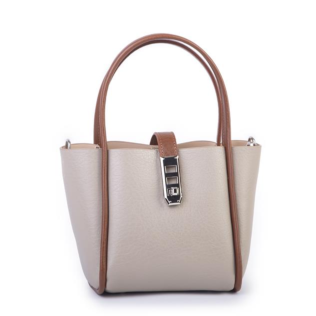 Nas Bag Orta Boy Kadın El ve Omuz Çapraz Çanta 18x20 cm Kum Taba Victoria