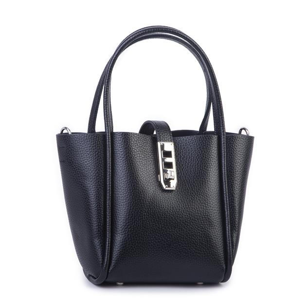 Nas Bag Orta Boy Kadın El ve Omuz Çapraz Çanta 18x20 cm Siyah Lopez