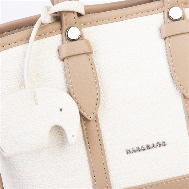 Nas Bag Premium 2 li Set El ve Çapraz Çanta ile Cüzdan Takım Kum