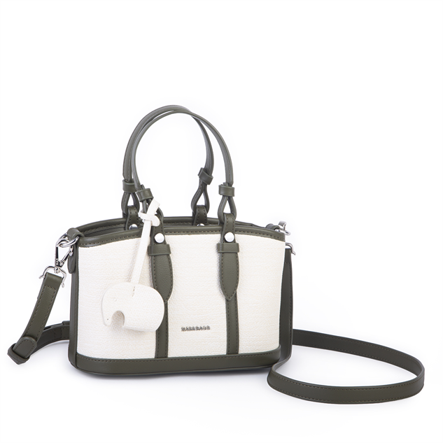 Nas Bag Premium Mini 2 li Set El ve Çapraz Çanta ile Cüzdan Takım Yeşil